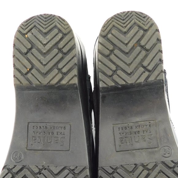 SANITA Blue Swirl Marble Leather Slip-on Comfort Clogs 39 - Picture 7 of 9